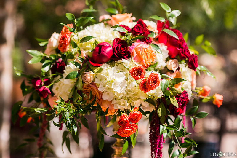 Garden style courtyard wedding reception